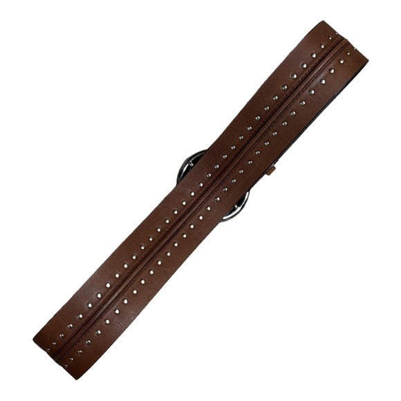 MICHAEL KORS BOHEMIAN STUDDED LEATHER WIDE WOMEMS BELT - Picture 6 of 11
